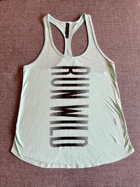 Aeropostale Mint Green Racerback Tank with RUN WILD Graphic